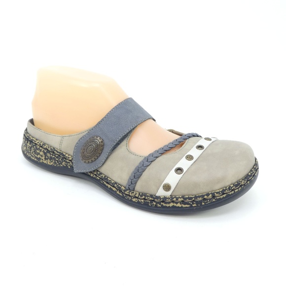 Rieker Shoes - Rieker Daisy Anti-Stress Leather Mule Clogs  (143)